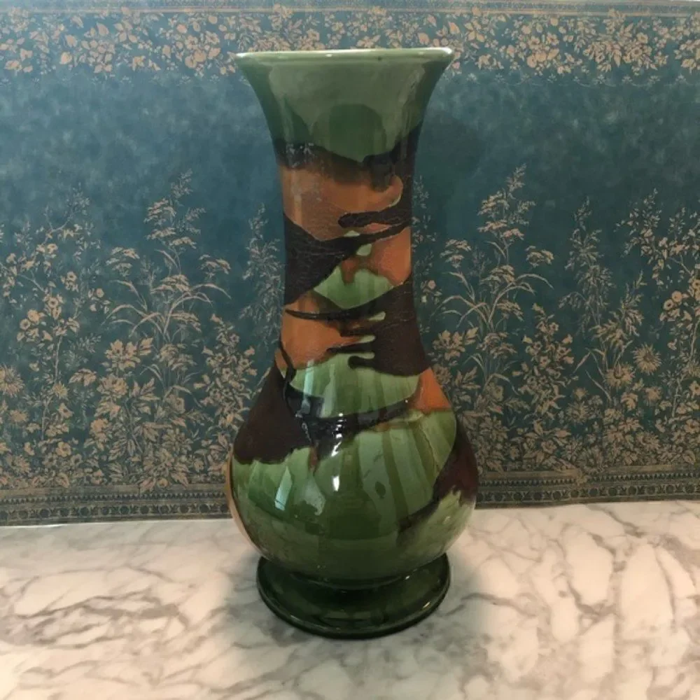 Vintage Royal Haeger Green Earth Wrap Vase